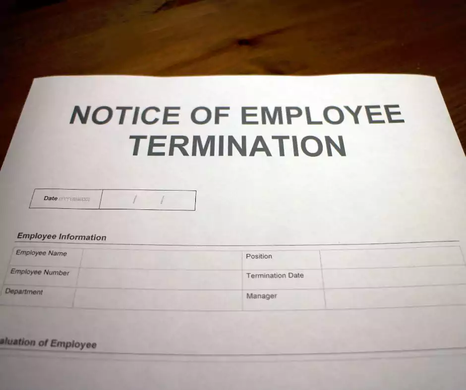 Notice of Employee Termination